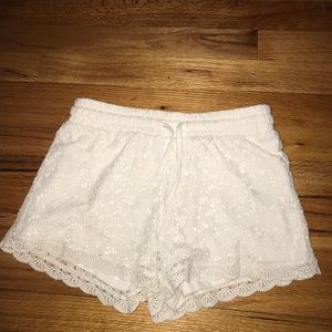 White Lace Shorts